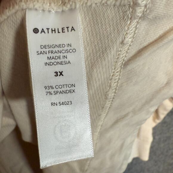 Athleta Shirt Womens 3X XXXL Beige Crewneck Stretch Sweatshirt Plus Size - Picture 7 of 9